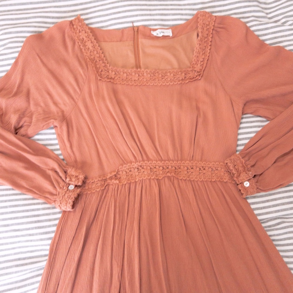 Dusty Pink Lace Detail Maxi